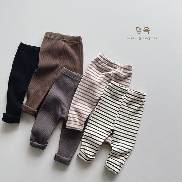 Leggings Infantiles a Rayas - Pantalones Ajustados Cómodos para Niños