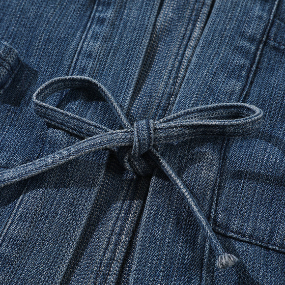 Chaqueta Denim Retro Estilo Chino para Hombre