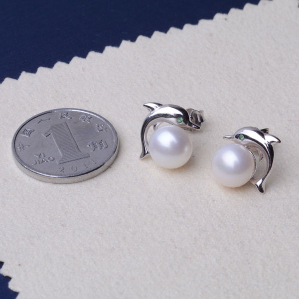Aretes de Plata 925 con Perla Natural