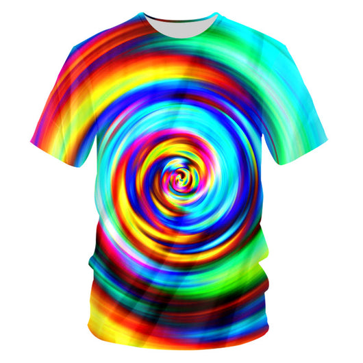 Playera Casual Estampado Psicodélico 3D con Tecnología Transpirable - Image 14