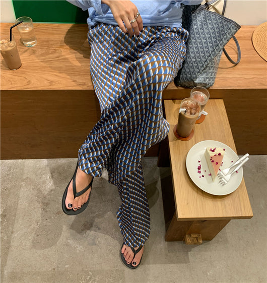 Pantalones Palazzo de Acetato con Estampado para Mujer - Image 10