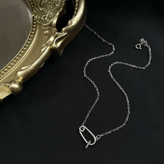 Collar de Plata Esterlina S925 Geométrico Retro Tailandés para Mujer - Image 3