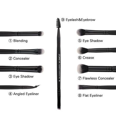Set Profesional de 15 Brochas de Maquillaje ZOREYA - Image 8