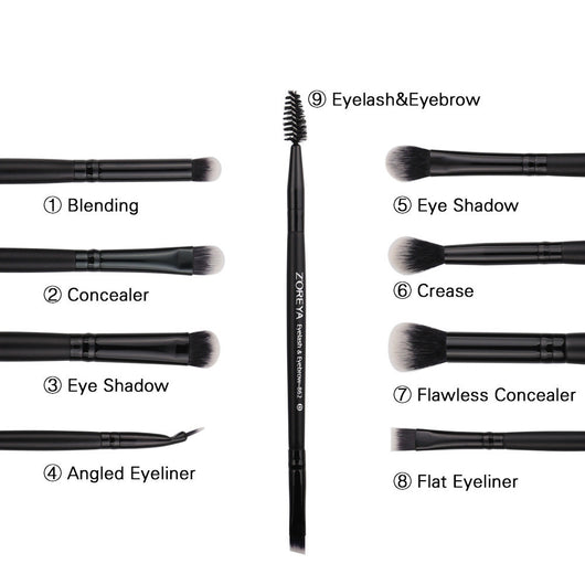 Set Profesional de 15 Brochas de Maquillaje ZOREYA - Image 8