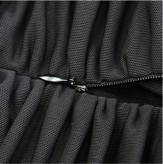 Vestido Plisado con Cinturón de Cadera y Protector de Pecho - Image 11