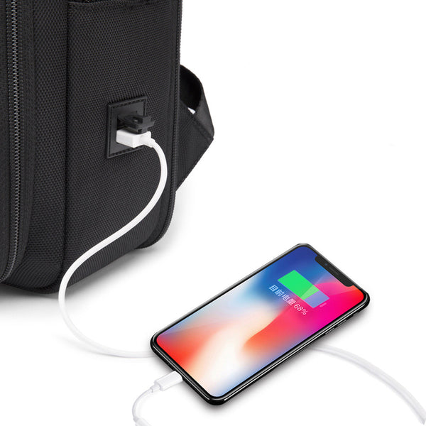Mochila de Viaje para Laptop con Carga USB - Bolso Ejecutivo Resistente