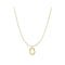 S925 sterling Plateado vintage 26 letter necklace O