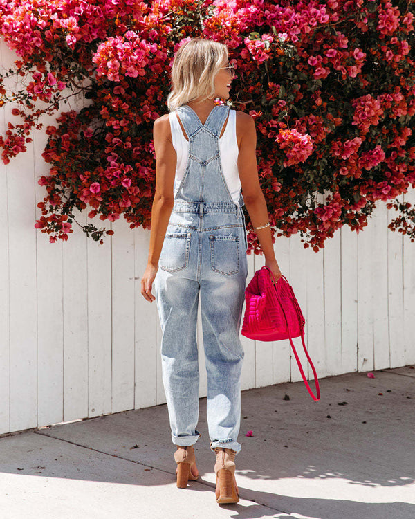Mono de Denim para Mujer con Tirantes al Hombro