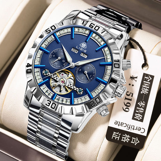 Reloj Mecánico Automático Star Sea con Banda de Acero