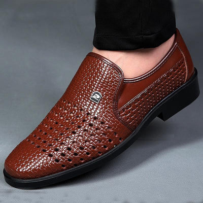 Zapatos de Cuero Hueco Transpirables para Hombre - Estilo Ejecutivo Casual - Image 2