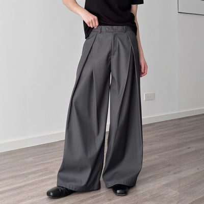 Pantalones Holgados Drapeados Hasta el Piso para Hombre