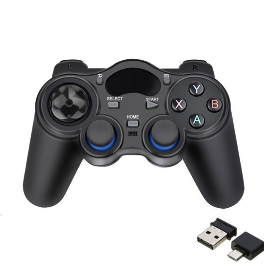 Black wireless gamepad with dual analog joysticks, D-pad, and colorful A, B, X, Y action buttons. - Image 3