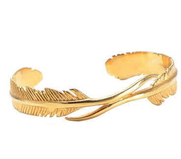 Pulsera de Acero Titanio con Diseño de Pluma
