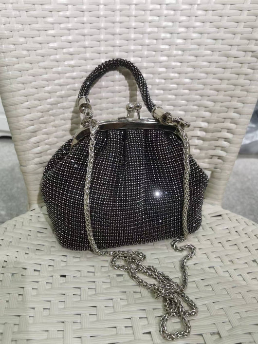 Bolso de Mano Joyero con Cristales Brillantes Completos - Image 8