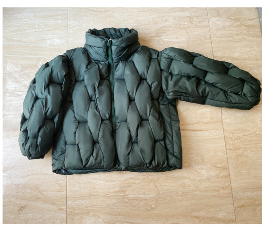 Chaqueta Acolchada de Algodón Tejido Torsionado Talla Grande - Image 17