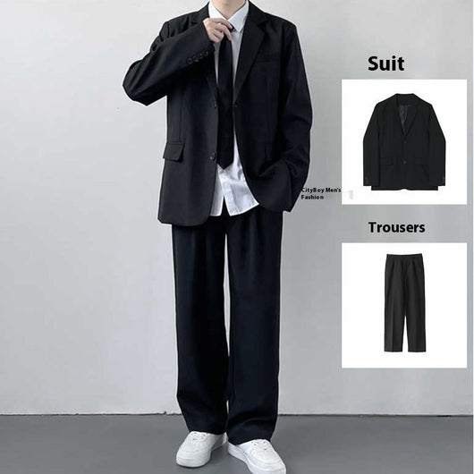 Saco Ejecutivo Talla Grande Hombre Estilo Universitario Primavera Otoño - Image 3