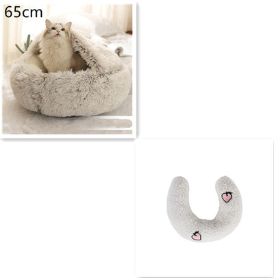 Cama 2 en 1 para Perros y Gatos - Cama Cálida de Felpa Suave Tipo Casa - Image 104