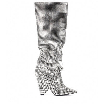 Botas Altas Brillantes con Tacón para Fiesta y Noche - Image 12
