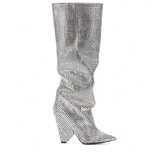 Botas Altas Brillantes con Tacón para Fiesta y Noche - Image 12