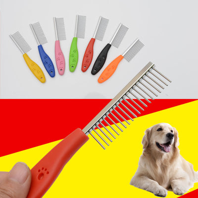 Peine de Acero Inoxidable con Mango Suave Colores Mascotas - Image 8