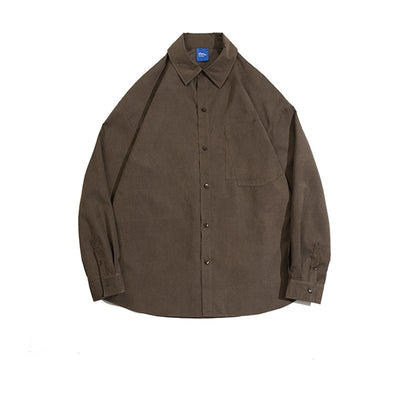 Camisa Casual de Manga Larga en Colores Sólidos para Hombre - Image 19