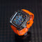 Ultra Modification Transparente Case Applicable To Watch Band Negro Orange 49mm