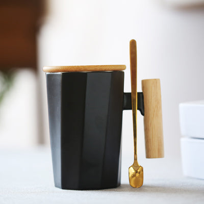 Taza de Cerámica Recta con Asa de Madera - Image 22