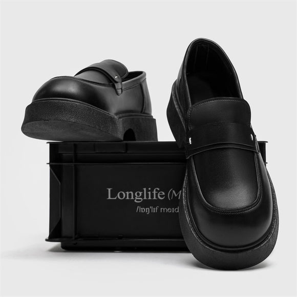 Zapatos Casuales Británicos de Cuero Premium con Suela Reforzada para Hombre