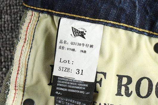 Jeans Rectos Casuales para Hombre con Bolsillos Retro - Image 4