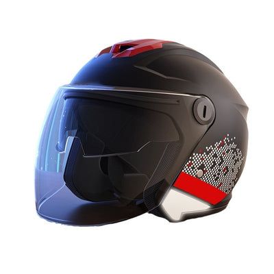 Casco Integral Motocicleta Eléctrica Doble Espejo Invierno con Diseño Personalizado - Image 4