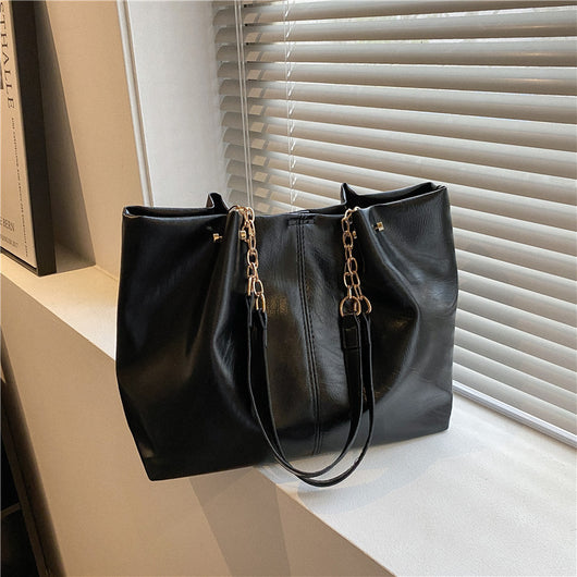 Bolsa Tote de Gran Capacidad con Cadena de Hombro - Diseño Suave Premium - Image 2