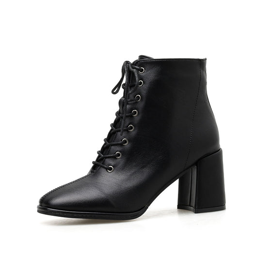 Botas Martin Cortas con Tacón Bajo - Estilo Maduro y Sofisticado - Image 2