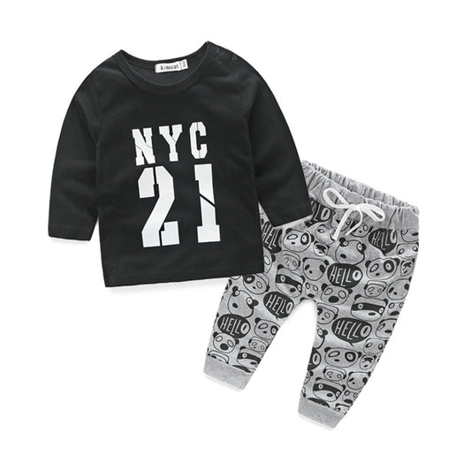 Pantalones Casuales Estampado Panda - Traje Descontracturado