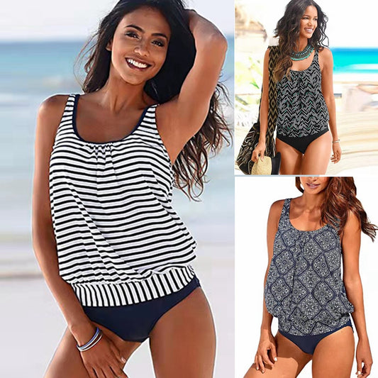 Bikini Estampado Oversized con Realce Push Up para Mujer