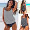 Bikini Estampado Oversized con Realce Push Up para Mujer