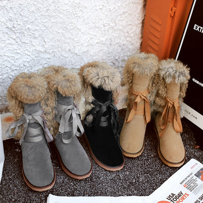 Botines de Tobillo con Piel de Conejo Real - Image 12