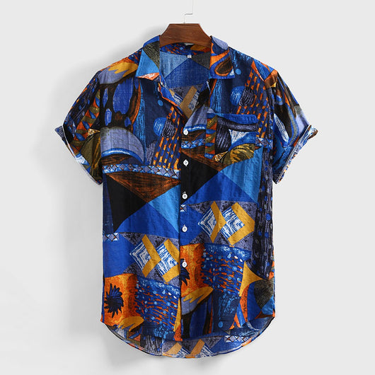 Cardigan Floral para Hombre de Manga Corta - Image 6