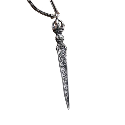 Collar Colgante Vajra de Plata Esterlina 925 Vintage - Image 10