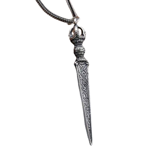 Collar Colgante Vajra de Plata Esterlina 925 Vintage - Image 10
