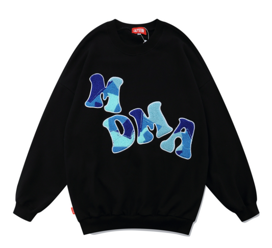 Sudadera Holgada Parejas Hip-Hop con Estampado de Letras
