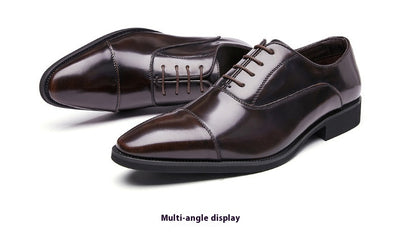 Zapatos Oxford de Cuero Charol con Punta Fina - Calzado Ejecutivo para Hombre - Image 10