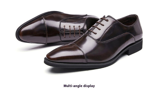 Zapatos Oxford de Cuero Charol con Punta Fina - Calzado Ejecutivo para Hombre - Image 10