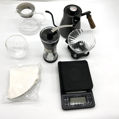 Kit Completo de Café Manual: Molinillo, Hervidor de Vidrio Doble Capa y Báscula Electrónica - Image 3