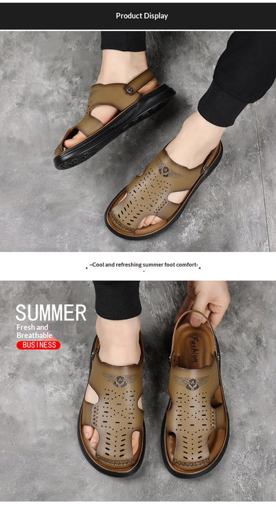 Sandalias de Cuero Genuino - Comodidad Total para Conducir y Actividades Exteriores - Image 13