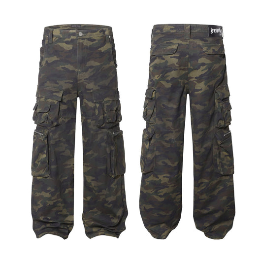 Pantalón de Trabajo Camuflaje Americana Cintura Alta Pierna Ancha - Image 5