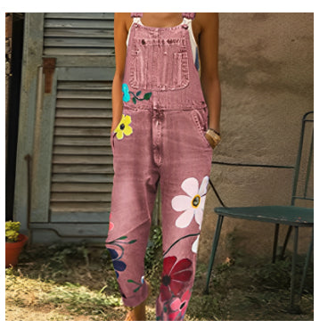 Overol Estampado Talla Grande - Pantalón Denim con Tirantes - Image 6