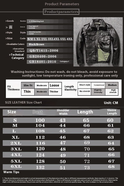 Chaqueta de Cuero Genuino Premium - Piel de Vaca Suave - Image 6