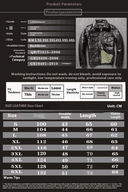 Chaqueta de Cuero Genuino Premium - Piel de Vaca Suave - Image 6