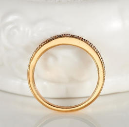 Anillo de Boda Exclusivo Estilo Europeo 18K Oro con Circonia Cúbica AAA - Image 3