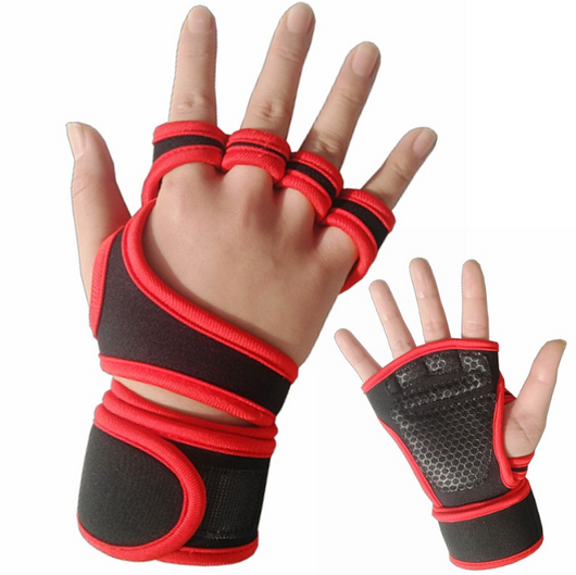 Guantes de Levantamiento de Pesas Antideslizantes de Medio Dedo - Image 8